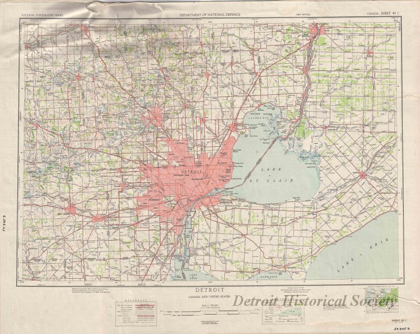 One topographic map entitled "Detroit, Canada and United States."