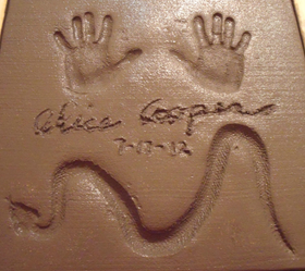 Alice Cooper handprint