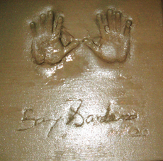 Barry Sanders handprint